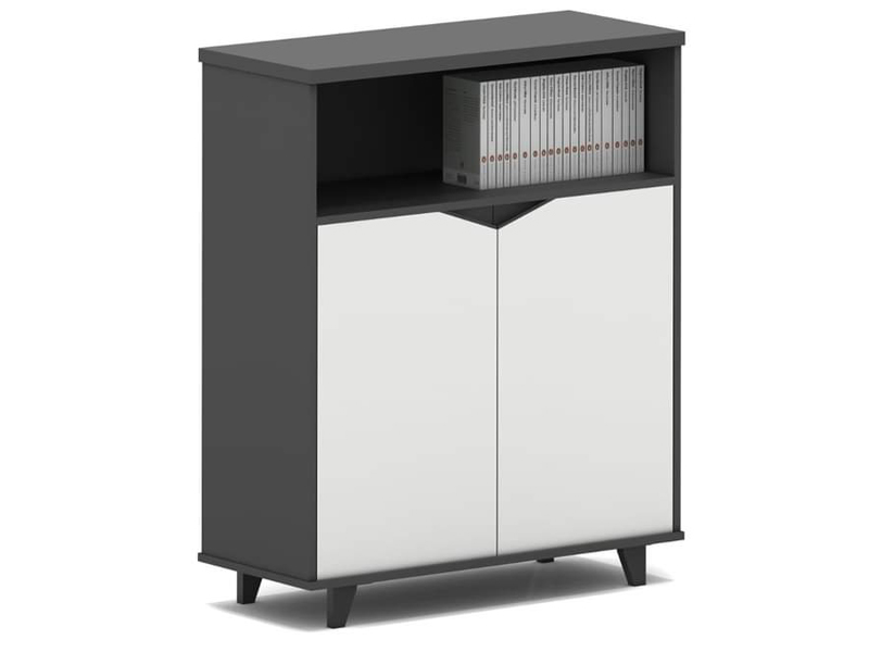 Imagia Italian Furniture - White and Grey Storage Console 