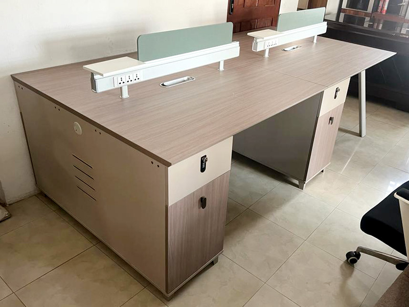 Imagia Italian Furniture - 4 in 1 Brown Top Workstation with Mobile Drawers 