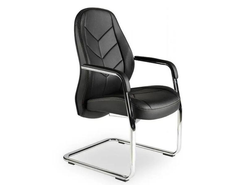 Imagia Italian Furniture - Black Leather Executive Visitors Chair 