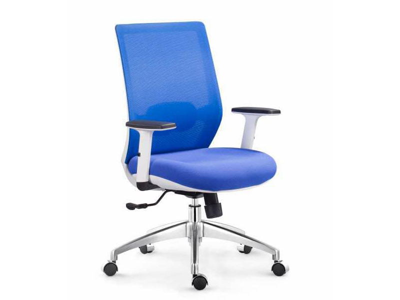 Imagia Italian Furniture - Blue Mesh Back and Fabric Swivel Chair 