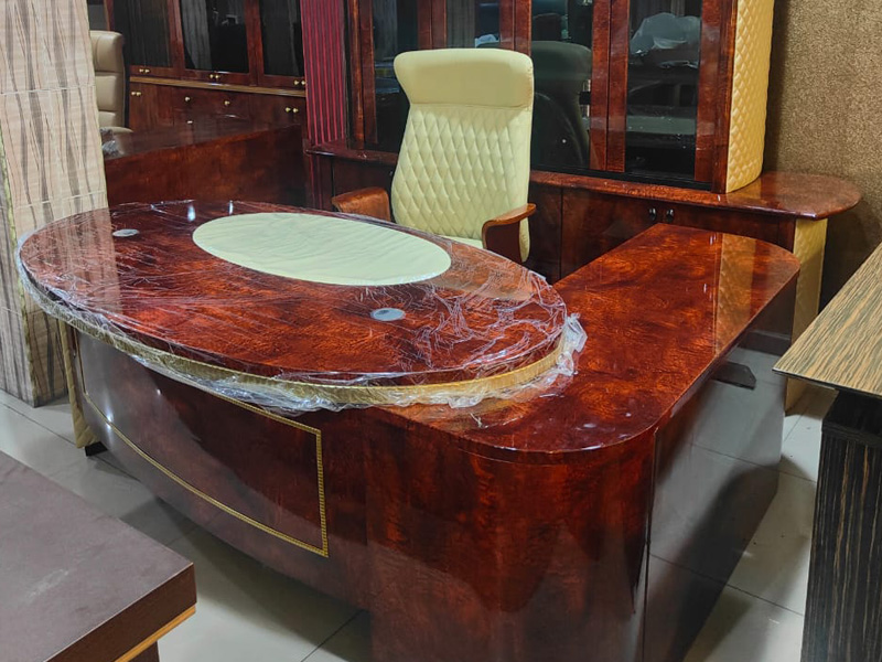 Imagia Italian Furniture - Brown and Marble Top Executive Table 