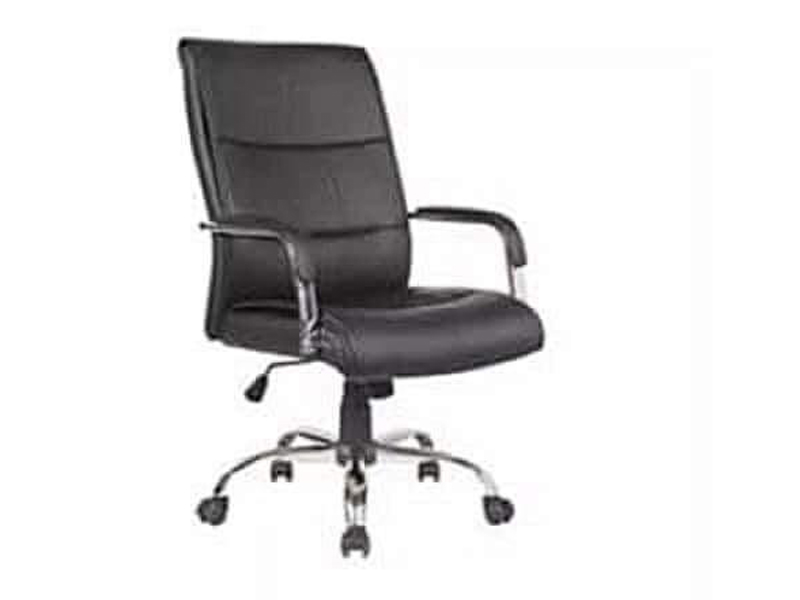 Imagia Italian Furniture - Grey Leather Low Back Budget Swivel Chair 