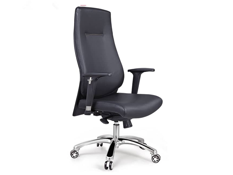 Imagia Italian Furniture - Gray Leather High Back Executive Swivel Chair 