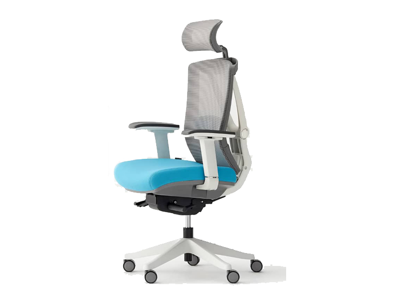 Imagia Italian Furniture - Gray Mesh Back with Blue fabric Executive Swivel Chair 