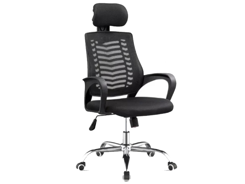 Imagia Italian Furniture - Leather Seat Mesh Back Officer Swivel Chair 