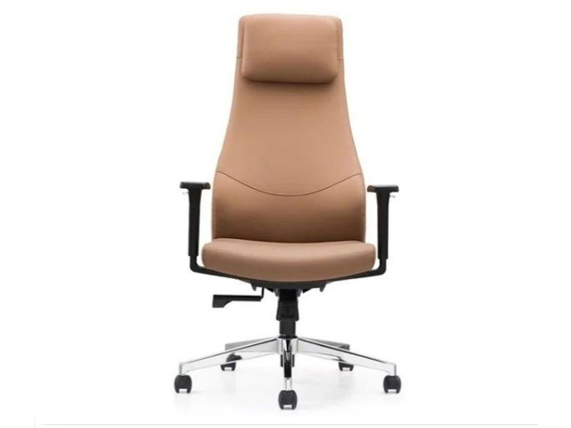 Imagia Italian Furniture - HIgh Back Brown Leather Executive Swivel Chair 