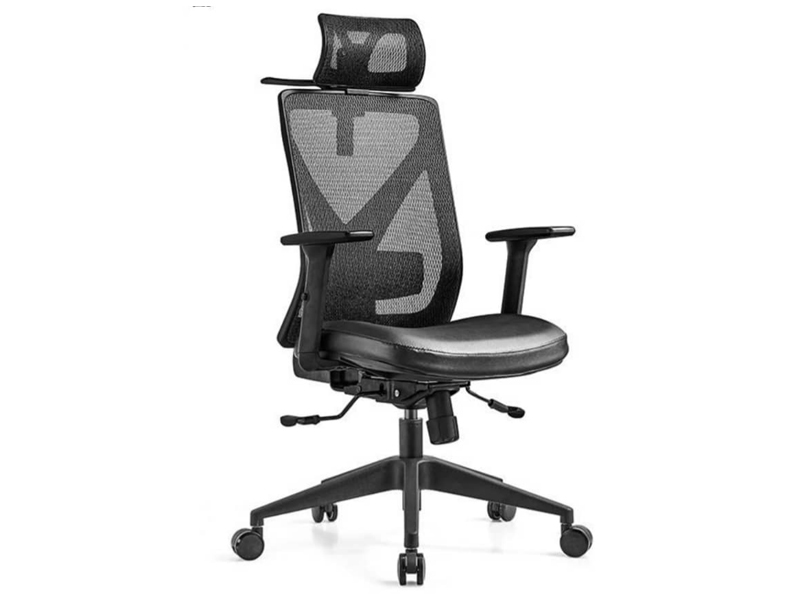 Imagia Italian Furniture - High Back Mesh Back with Leather Seat Executive Swivel Chair 