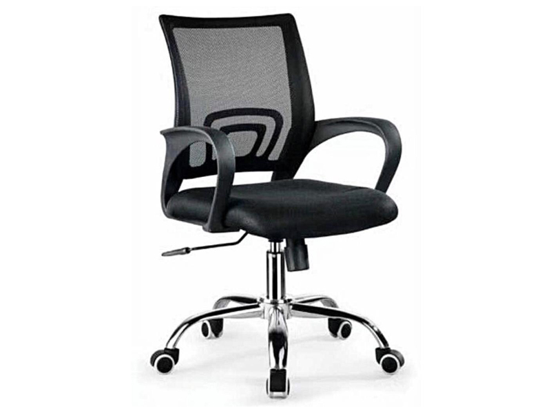 Imagia Italian Furniture - Leather Seat Mesh Back Officer Swivel Chair 