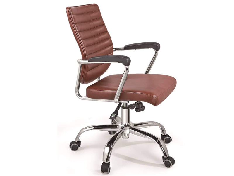 Imagia Italian Furniture - Brown Leather Executive Swivel Chair 