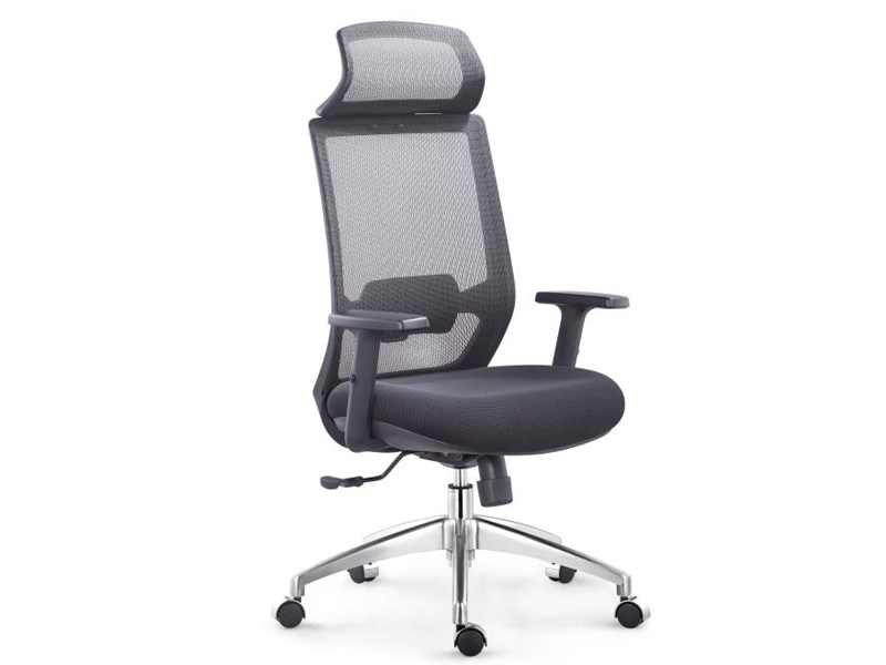 Imagia Italian Furniture - Mesh High Back Swivel Chair with Adjustable Armrests 