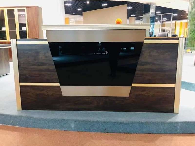 Wooden Brown Reception Desk