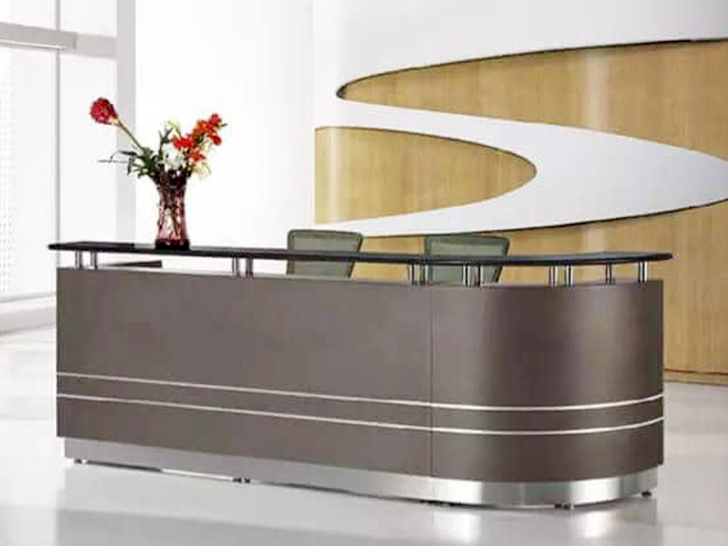 Brown Reception Desk