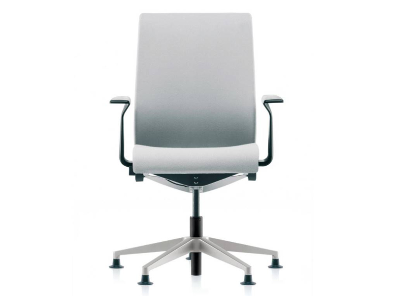 Imagia Italian Furniture - Grey Leather Executive Swivel Chair 