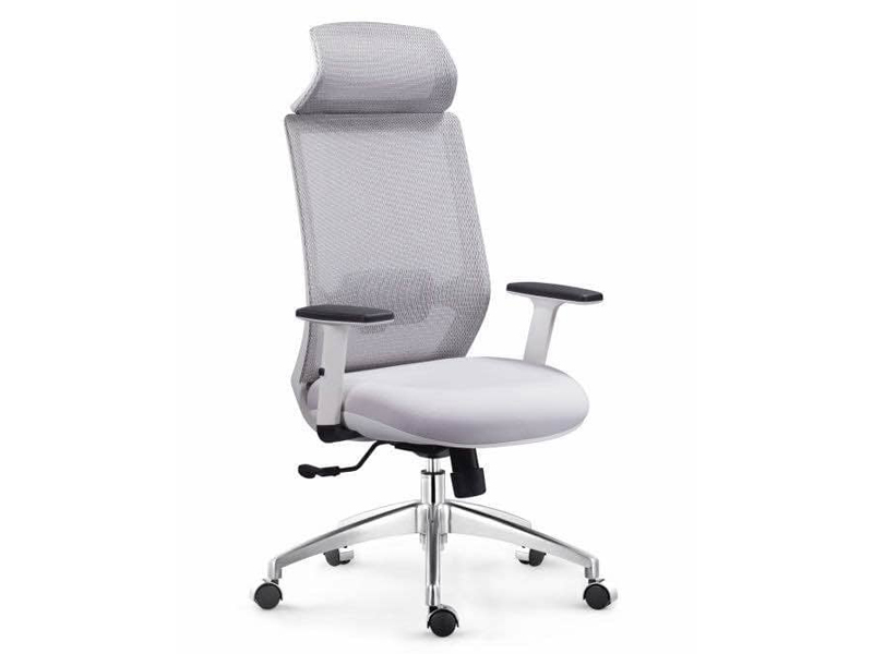 Imagia Italian Furniture - Grey Mesh Back Fabric Seat Executive Swivel Chair 