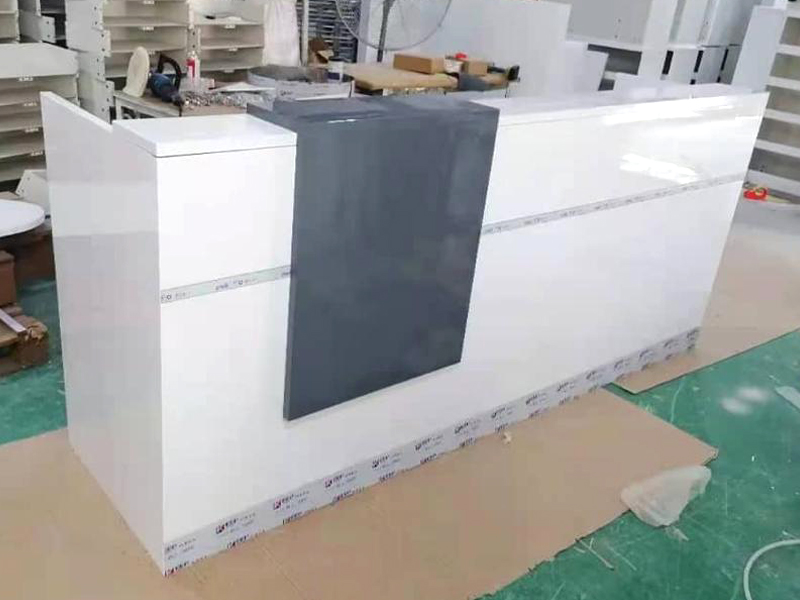 Imagia Italian Furniture - White and Grey Reception Desk 