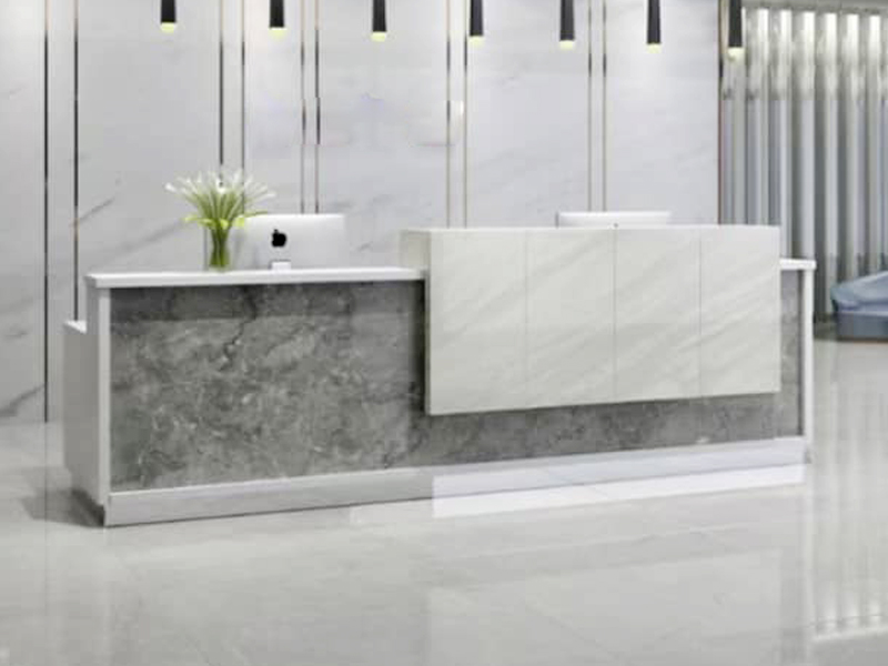 Imagia Italian Furniture - White Counter Top Reception Desk 